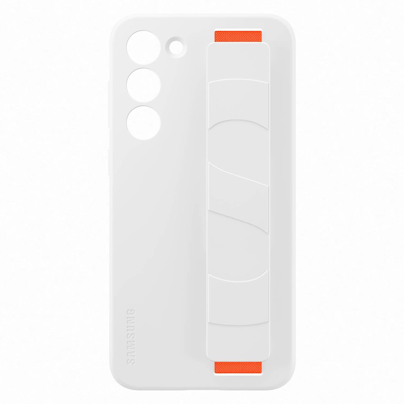 Samsung Silicone Grip Cover Samsung Galaxy S23+ Θήκη Σιλικόνης με Finger Holder - White - EF-GS916TWEGWW