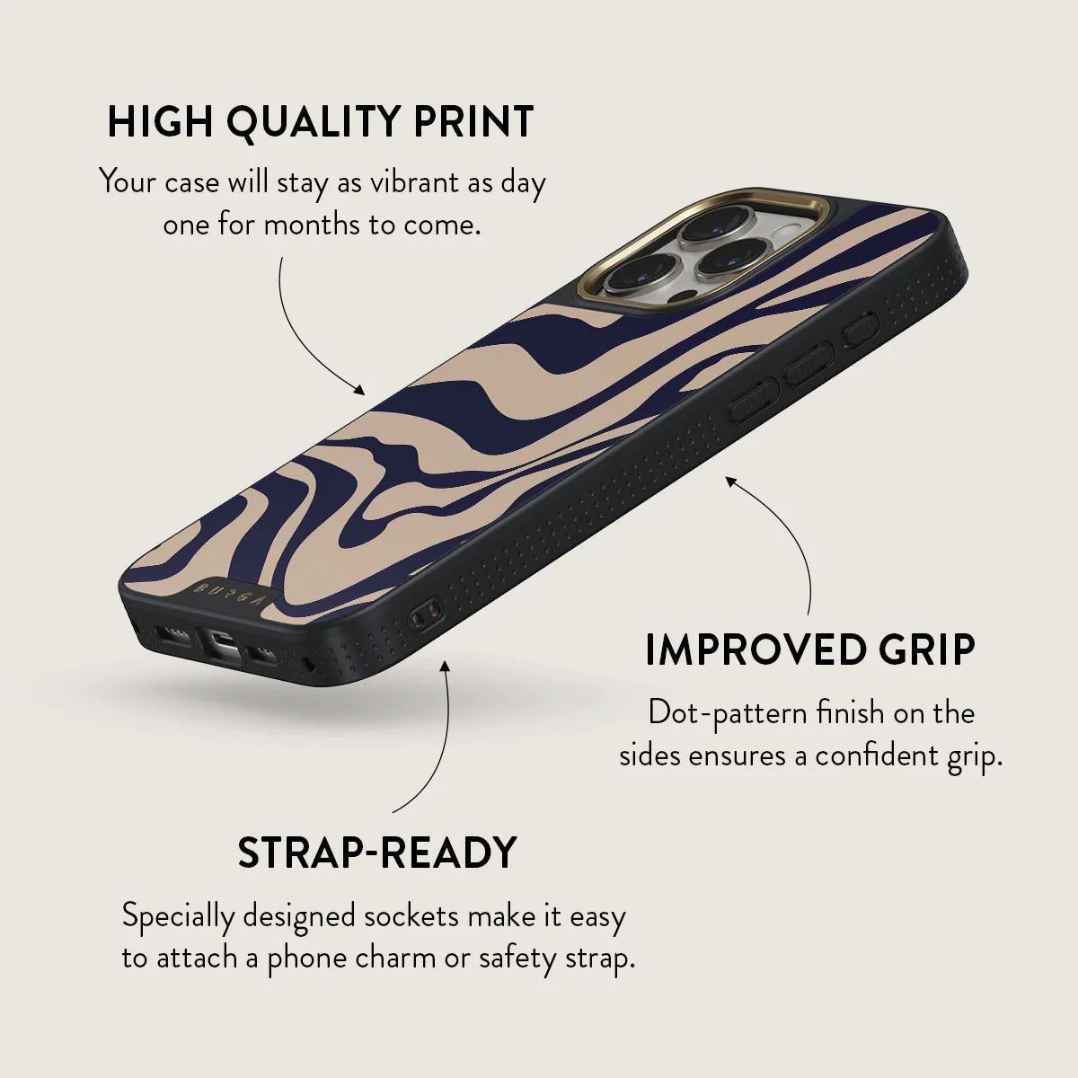 Burga iPhone 15 Pro Elite Σκληρή Θήκη - Gold - Vigilant