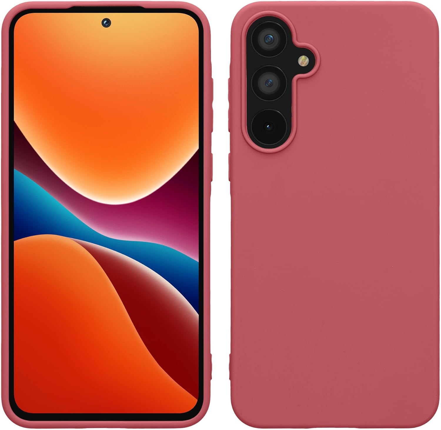 KW Samsung Galaxy A55 5G Λεπτή Θήκη Σιλικόνης TPU - Dark Rose