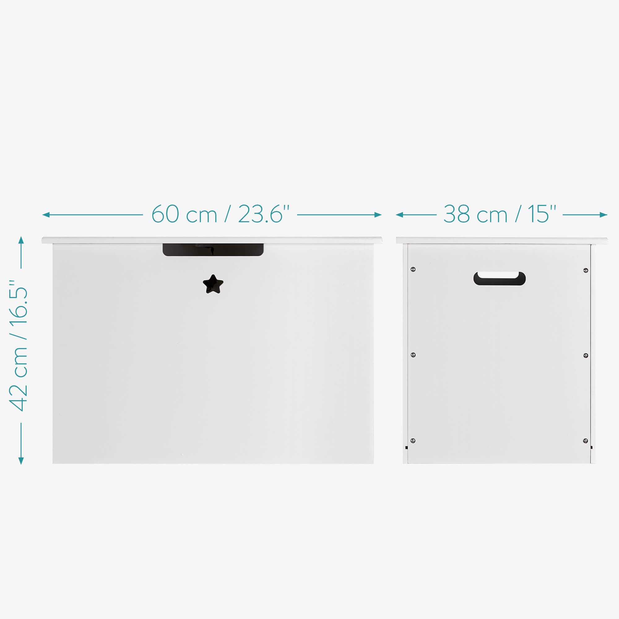 Navaris Παιδικό Κουτί Αποθήκευσης Παιχνιδιών - Design Star - White - 55828.01