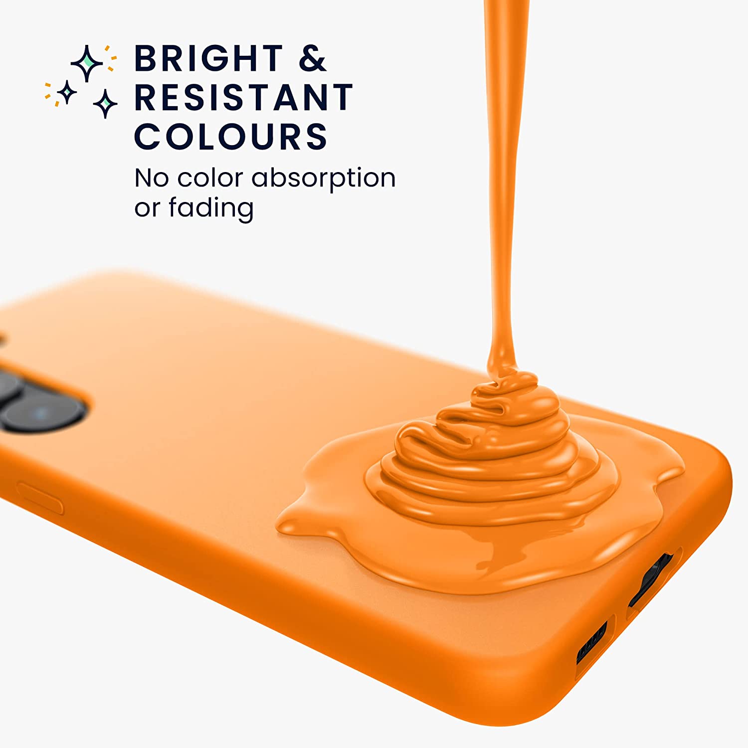 KW Samsung Galaxy S23 Θήκη Σιλικόνης Rubberized TPU - Fruity Orange - 60273.150