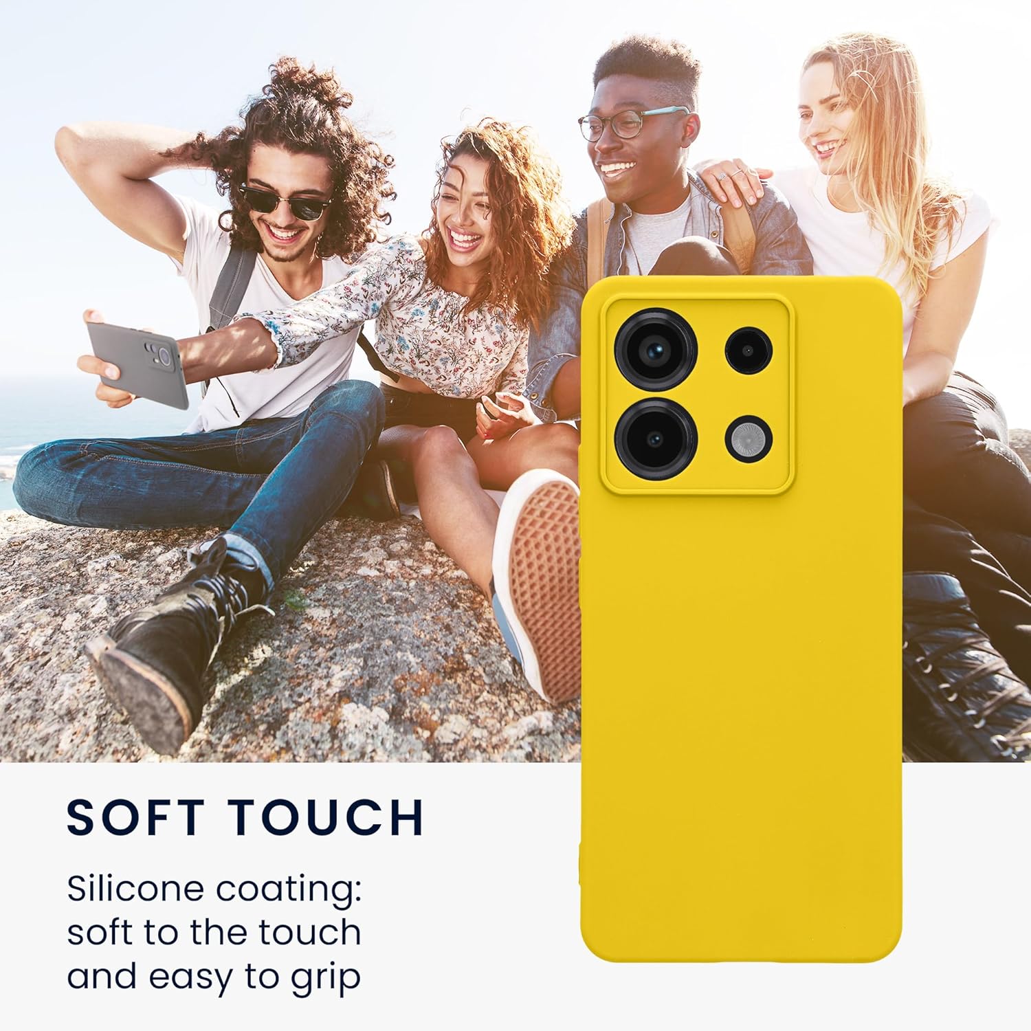 KW Xiaomi Redmi Note 13 Pro 5G / Poco X6 5G Θήκη Σιλικόνης TPU - Bright Yellow