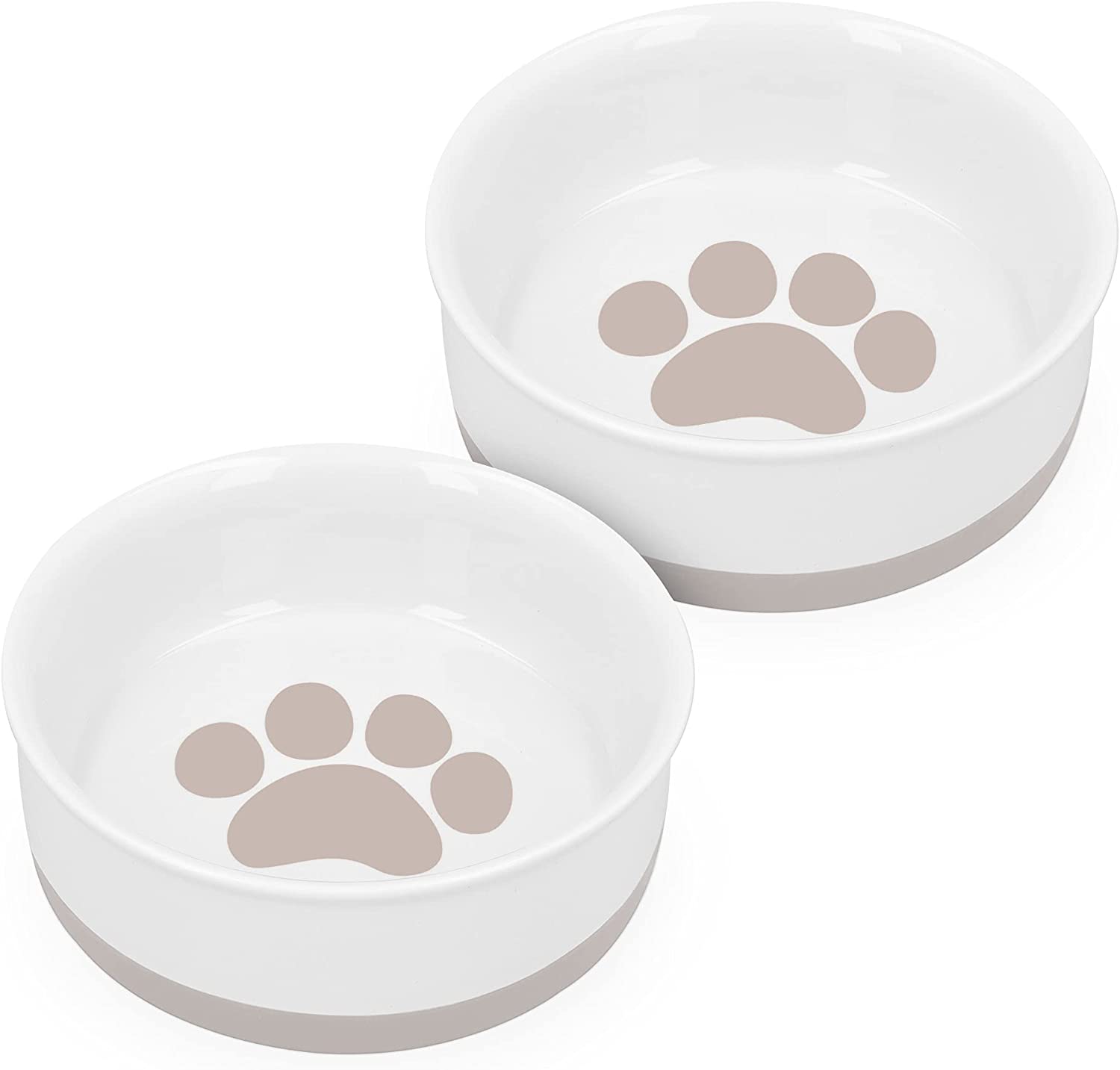 Navaris Σετ με 2 Μπολ Φαγητού και Νερού με Βάση από Σιλικόνη για Κατοικίδια - Antique Pink - 48520.02.10