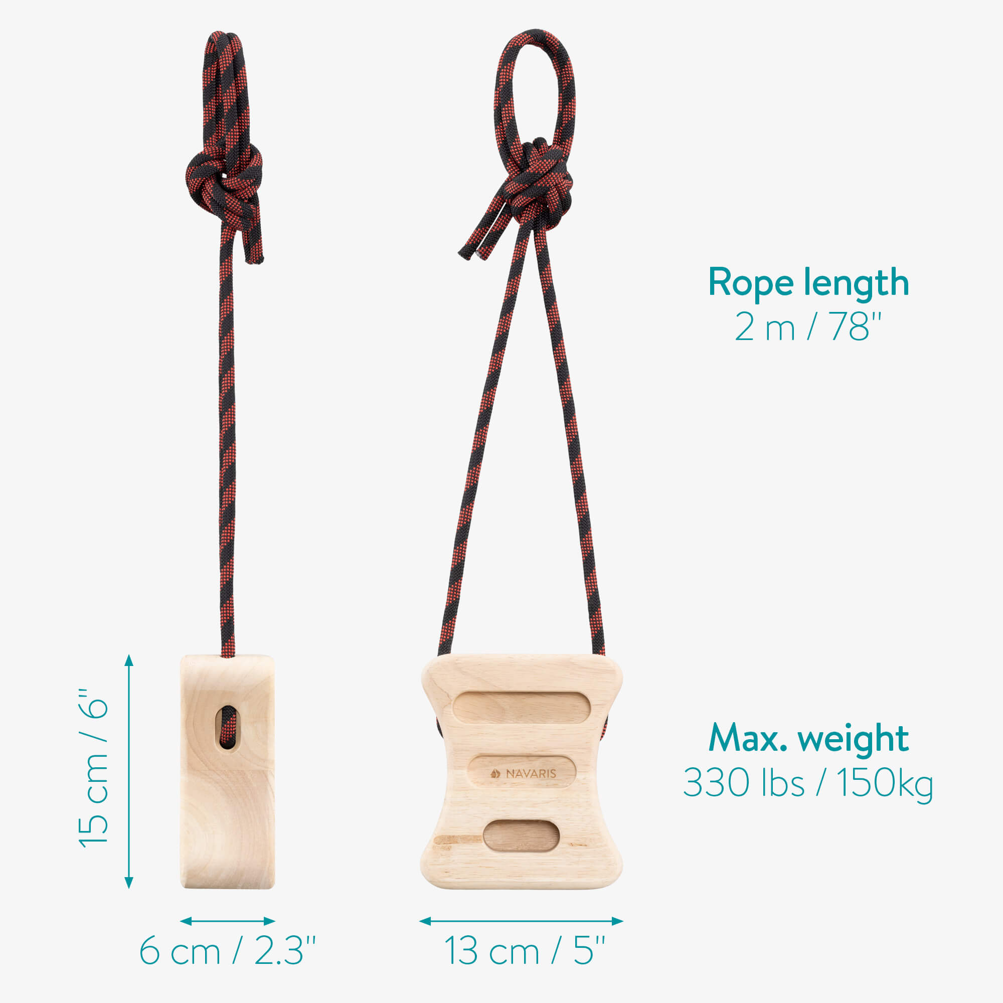 Navaris Σετ με 2 Ξύλινες Λαβές - Πιασίματα για Αναρρίχηση - 54598.01