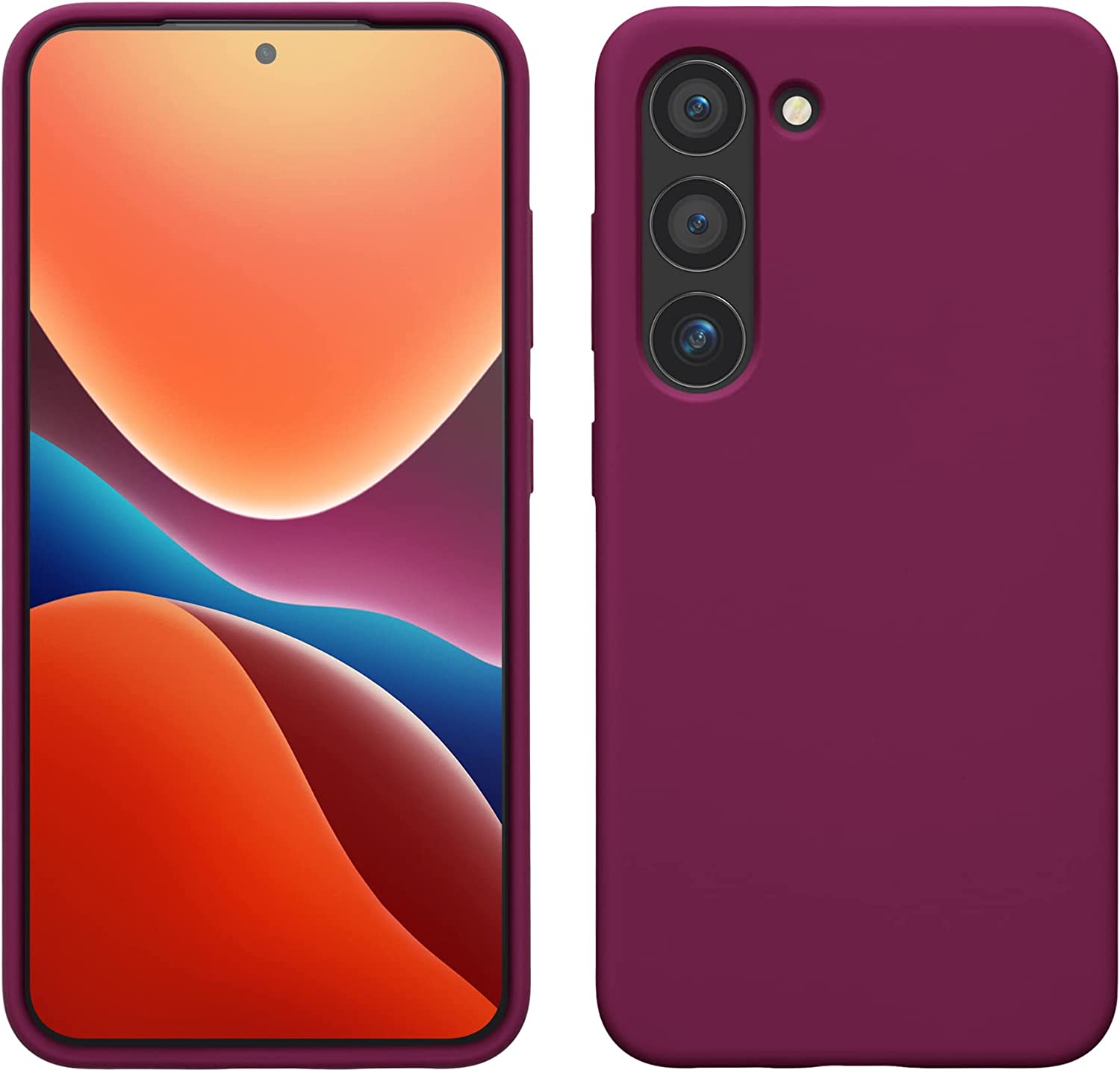 KW Samsung Galaxy S23 Θήκη Σιλικόνης Rubberized TPU - Bordeaux Purple - 60273.187