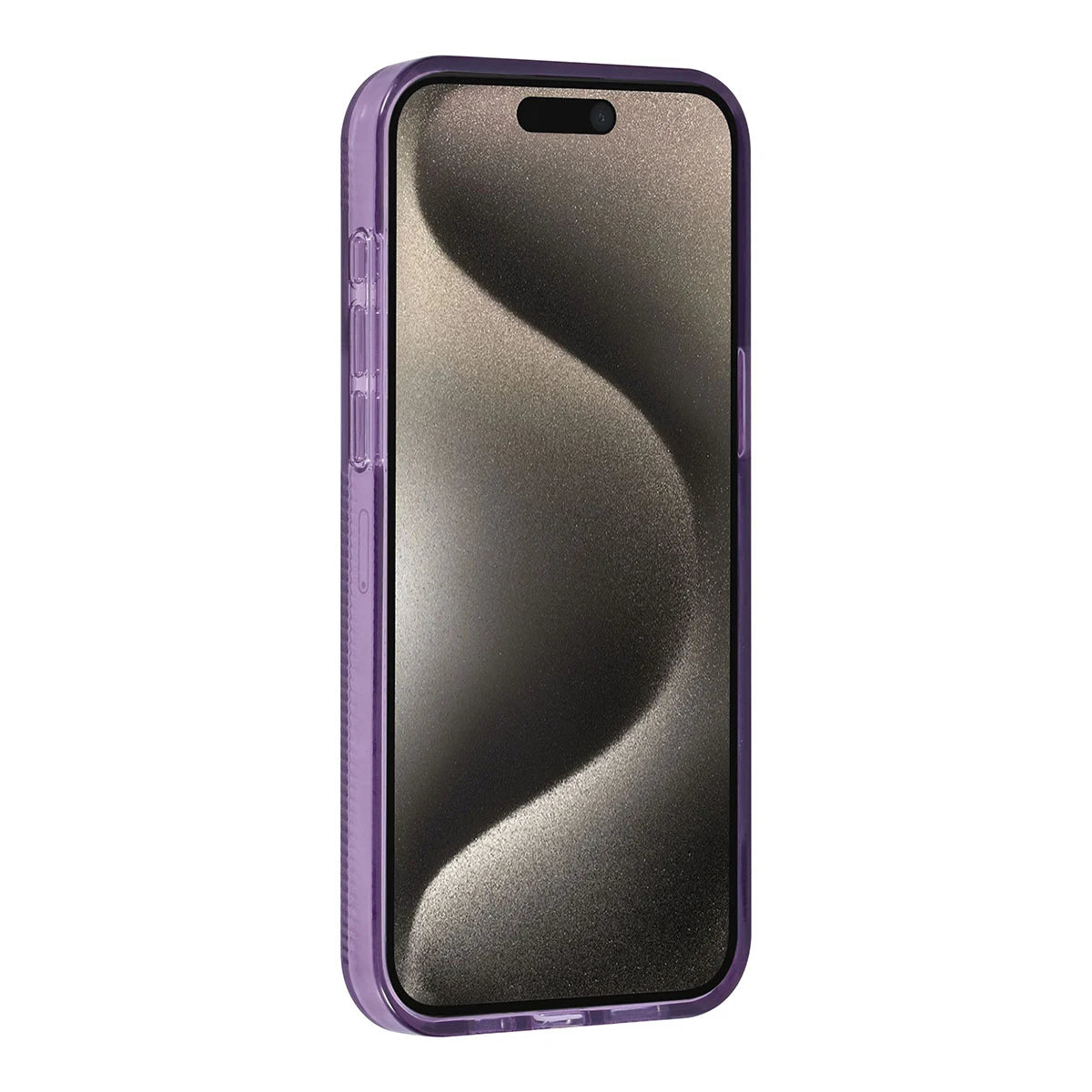 Tuniq iPhone 15 Pro Max - Σκληρή Θήκη με Πλαίσιο Σιλικόνης - Ημιδιάφανο Μοβ / Διάφανο