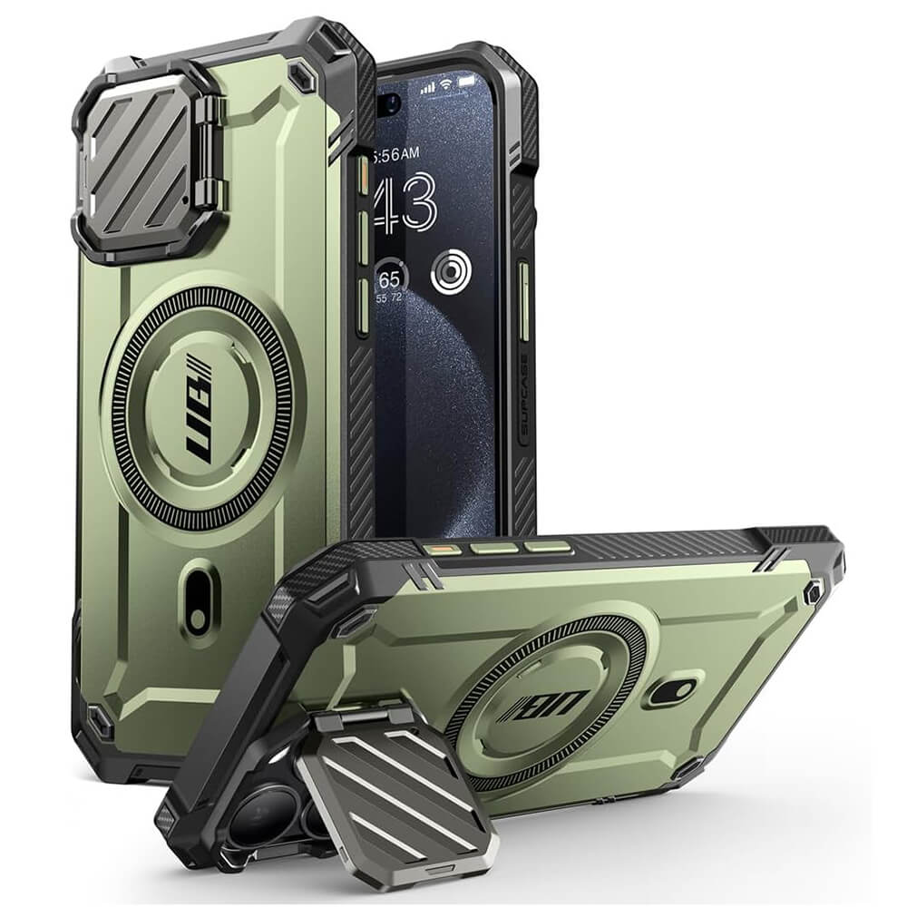 Supcase iPhone 15 Pro Max - Unicorn Beetle XT MagSafe - Σκληρή Θήκη με Προστασία Κάμερας / Stand - Guldan