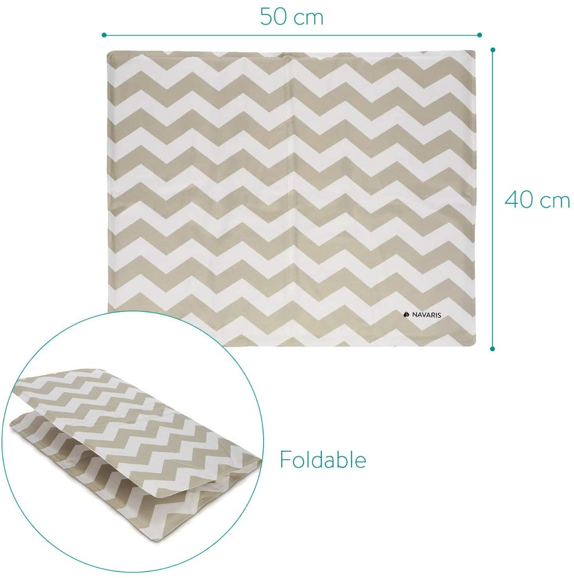 Navaris Pet Cooling Mat - Στρώμα Ψύξης για Κατοικίδια - Design Zig Zag - 51184.1