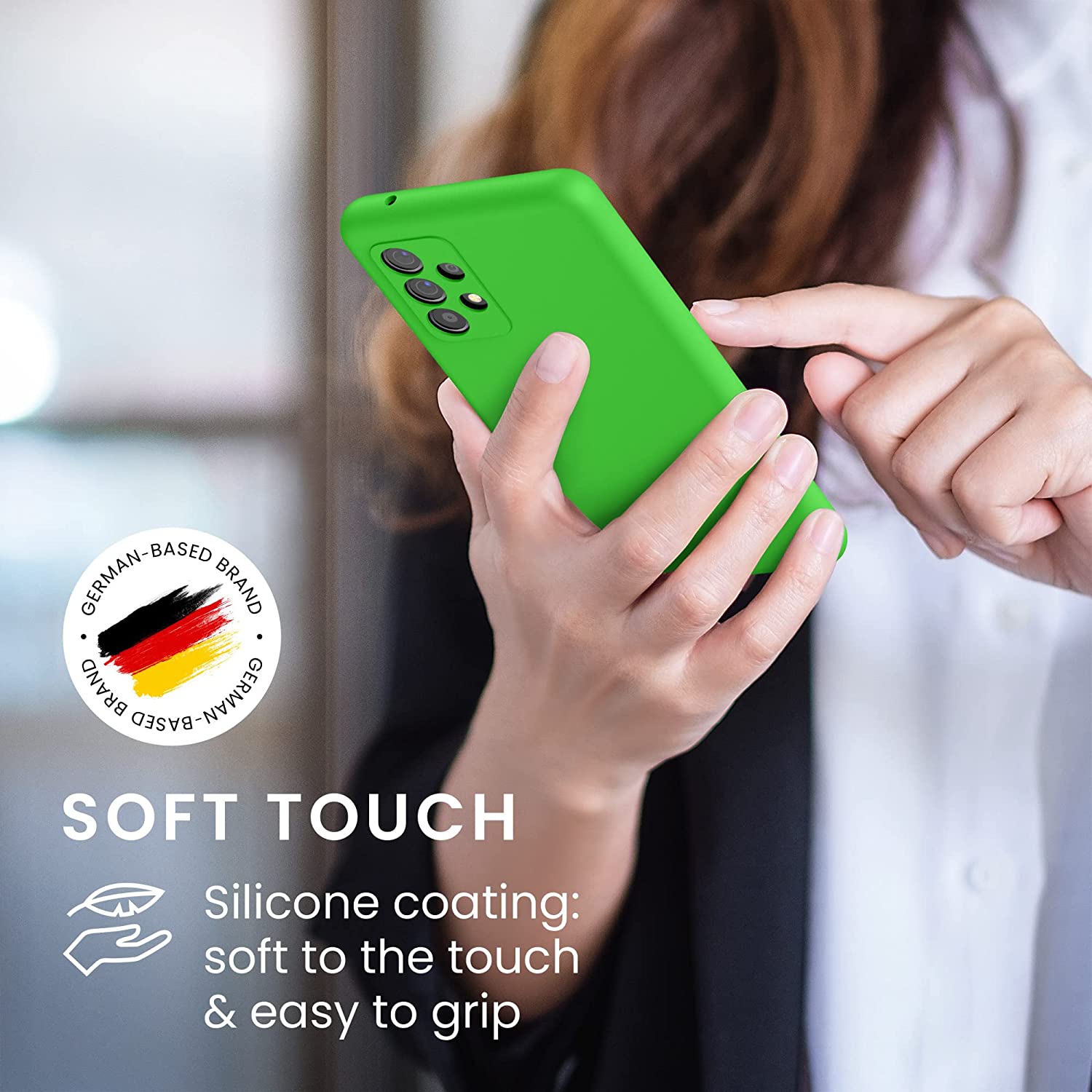 KW Samsung Galaxy A52 / A52 5G / A52s 5G Θήκη Σιλικόνης Rubber TPU - Lime Green - 54347.159