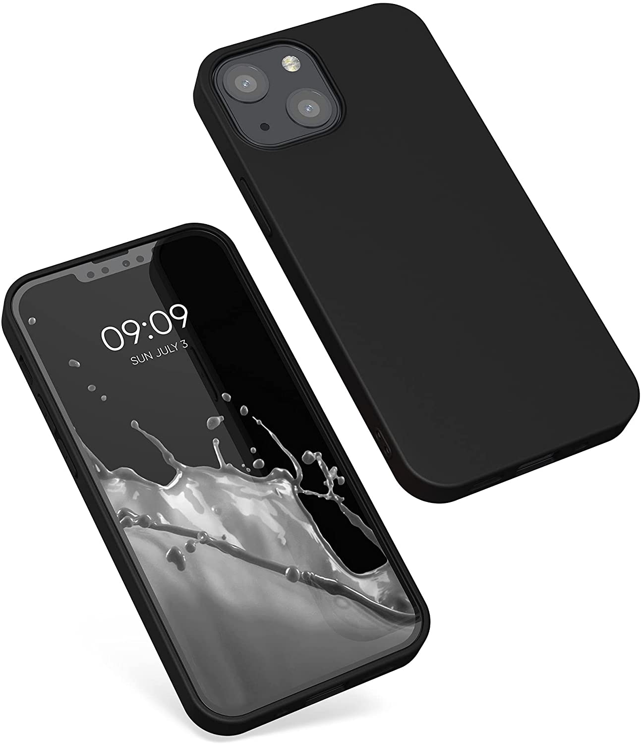 KW iPhone 13 mini Θήκη Σιλικόνης TPU - Black Matte - 55927.47