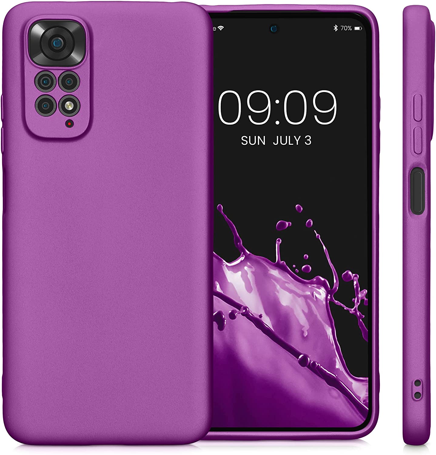 KW Xiaomi Redmi Note 11 / Redmi Note 11S Θήκη Σιλικόνης TPU - Metallic Purple - 58651.240