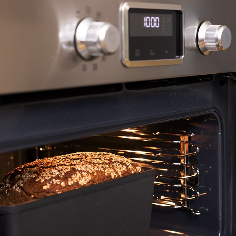 Navaris Μαντεμένια Φόρμα Ψωμιού με Καπάκι - 34cm - Black - 52635.01