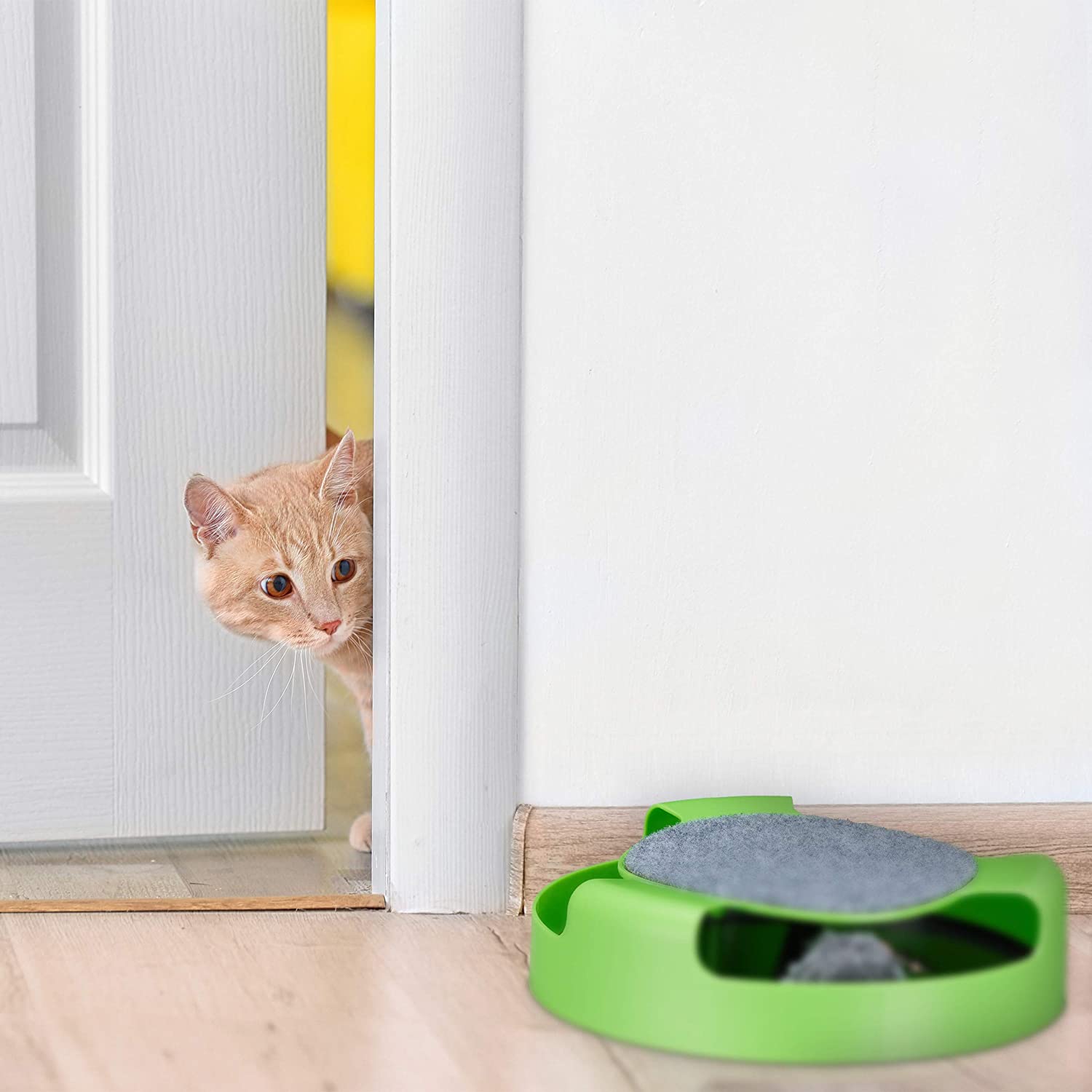 Relaxdays Παιχνίδι για Γάτες με Ποντίκι - Green - 4052025906948