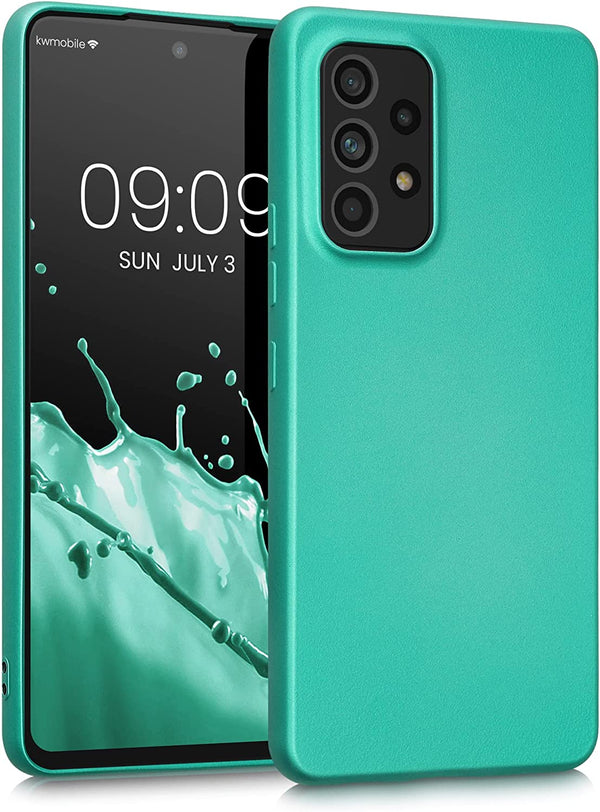 KW Samsung Galaxy A53 5G Θήκη Σιλικόνης TPU - Metallic Turquoise - 57958.128