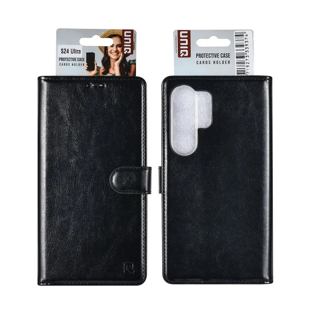 Tuniq Samsung Galaxy S24 Ultra - Θήκη Πορτοφόλι Stand από Δερματίνη - Μαύρη