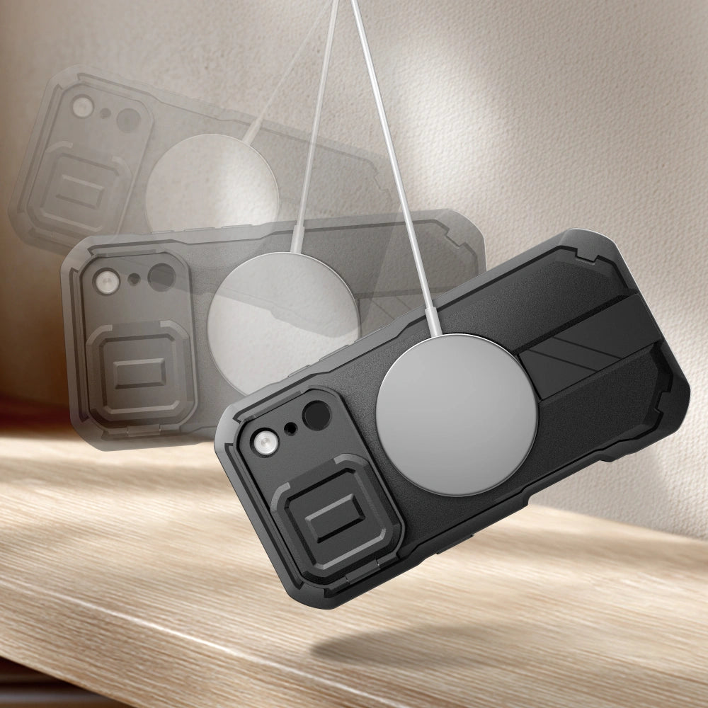 Tech-Protect iPhone 17 Pro Max - Kevlar MagSafe - Σκληρή Θήκη με Προστασία για την Οθόνη / την Κάμερα και Stand - Black