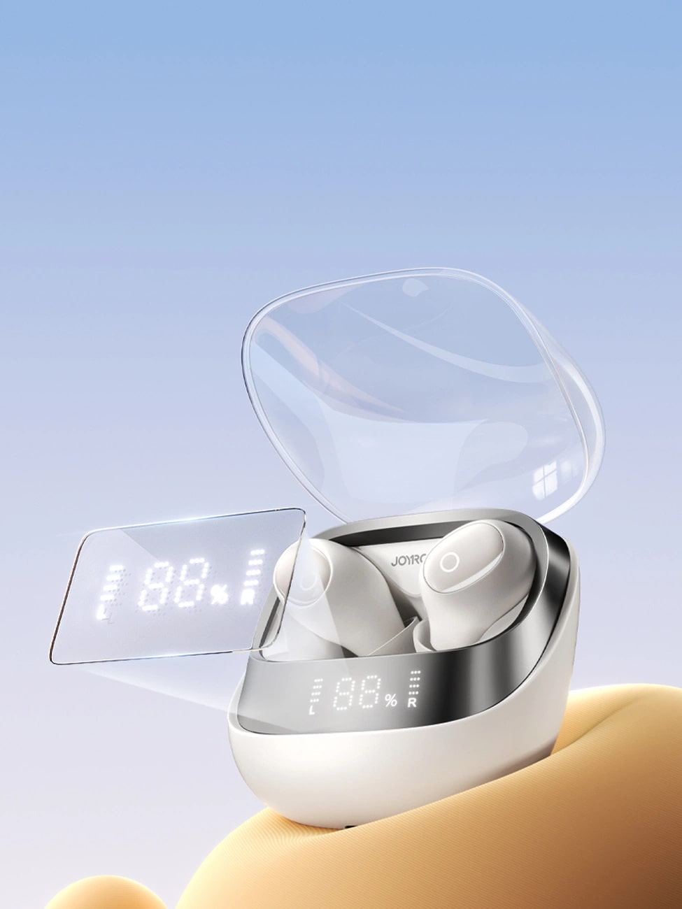 Joyroom Jdots Series Bluetooth 5.3 - Ασύρματα ακουστικά για Κλήσεις / Μουσική - White - JR-DB2