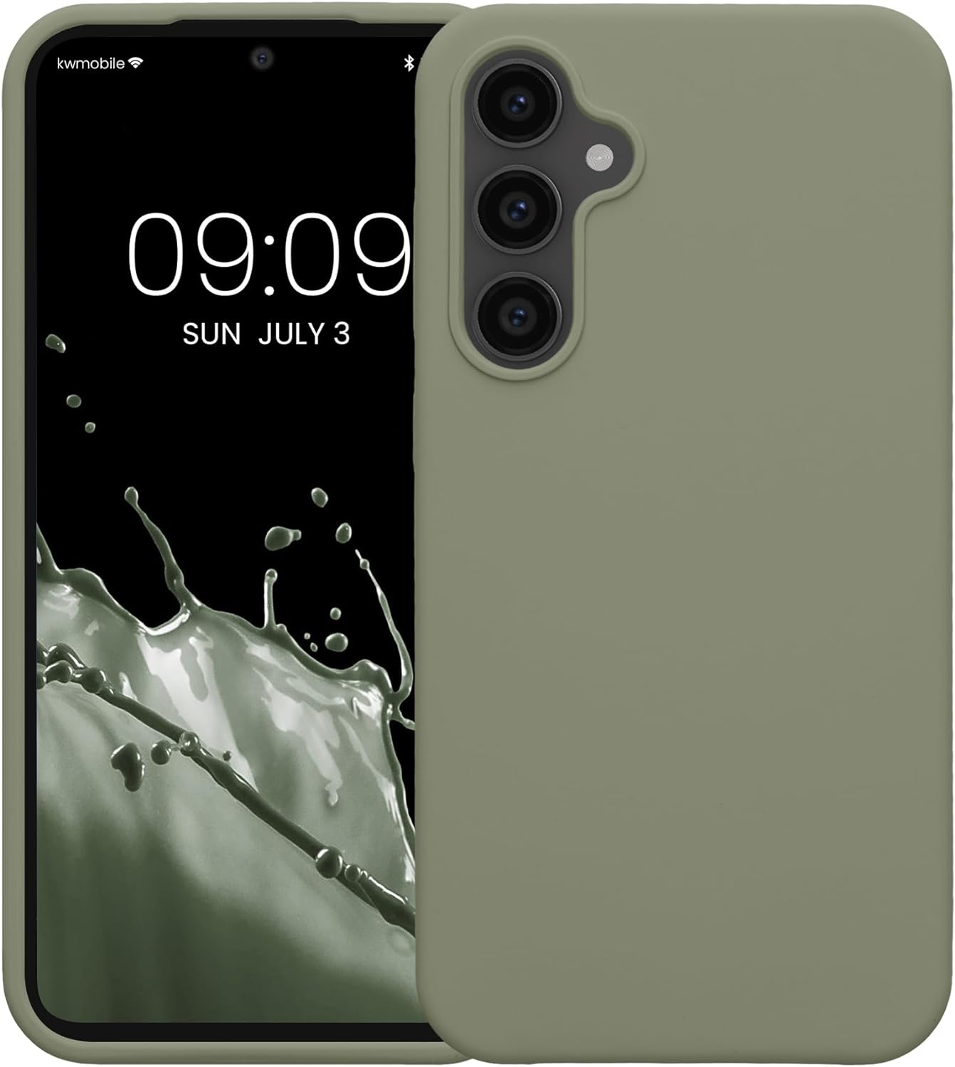 KW Samsung Galaxy S23 FE Θήκη Σιλικόνης Rubberized TPU - Grey Green