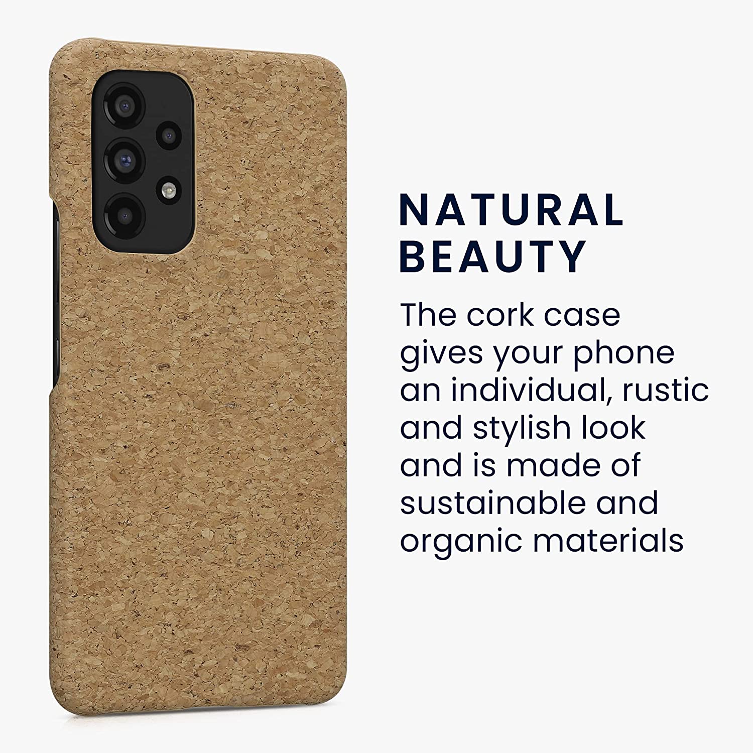 KW Samsung Galaxy A53 5G Σκληρή Θήκη από Φελλό - Light Brown - 58906.24