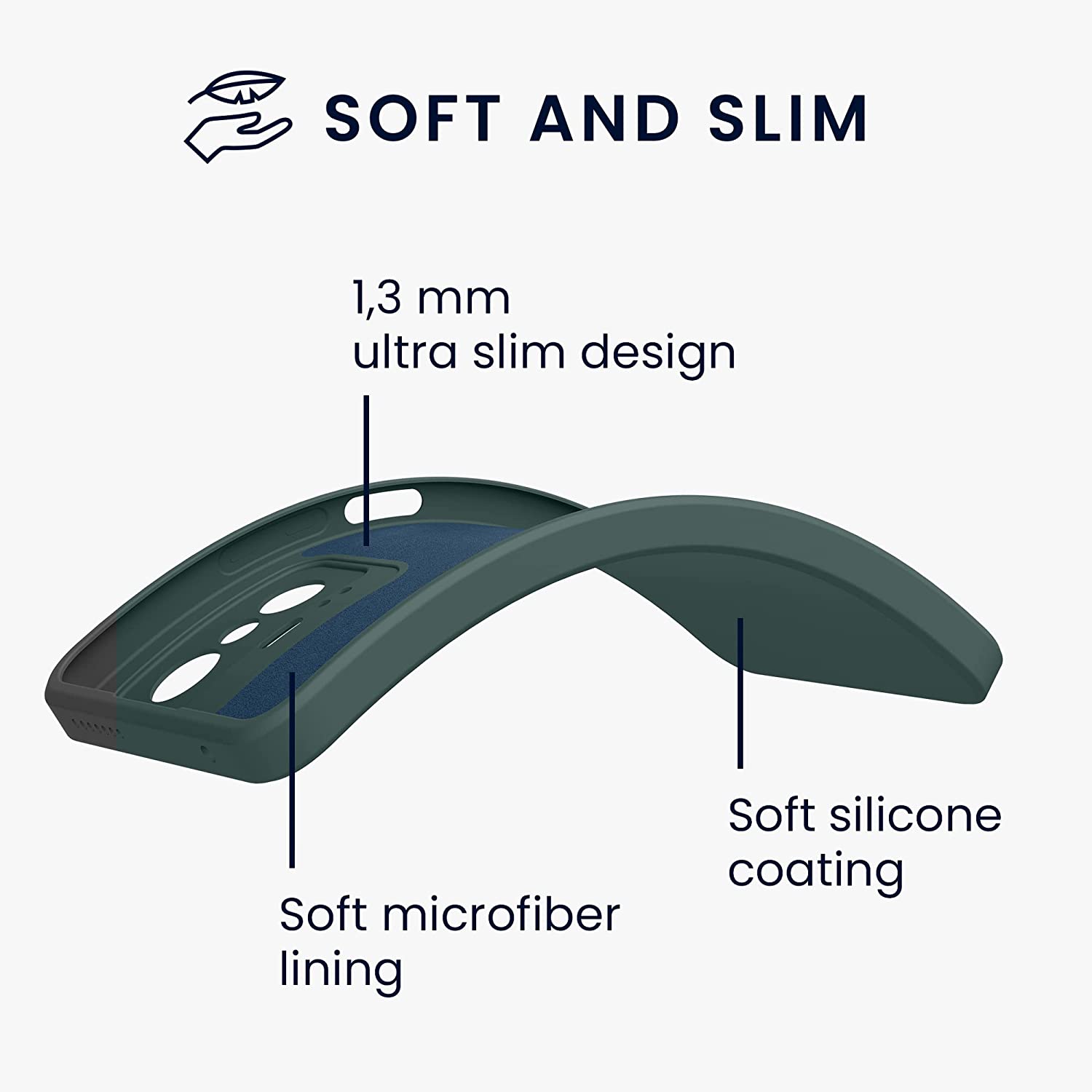 KW Xiaomi 11T / 11T Pro Θήκη Σιλικόνης Rubberized TPU - Blue Green - 56573.171