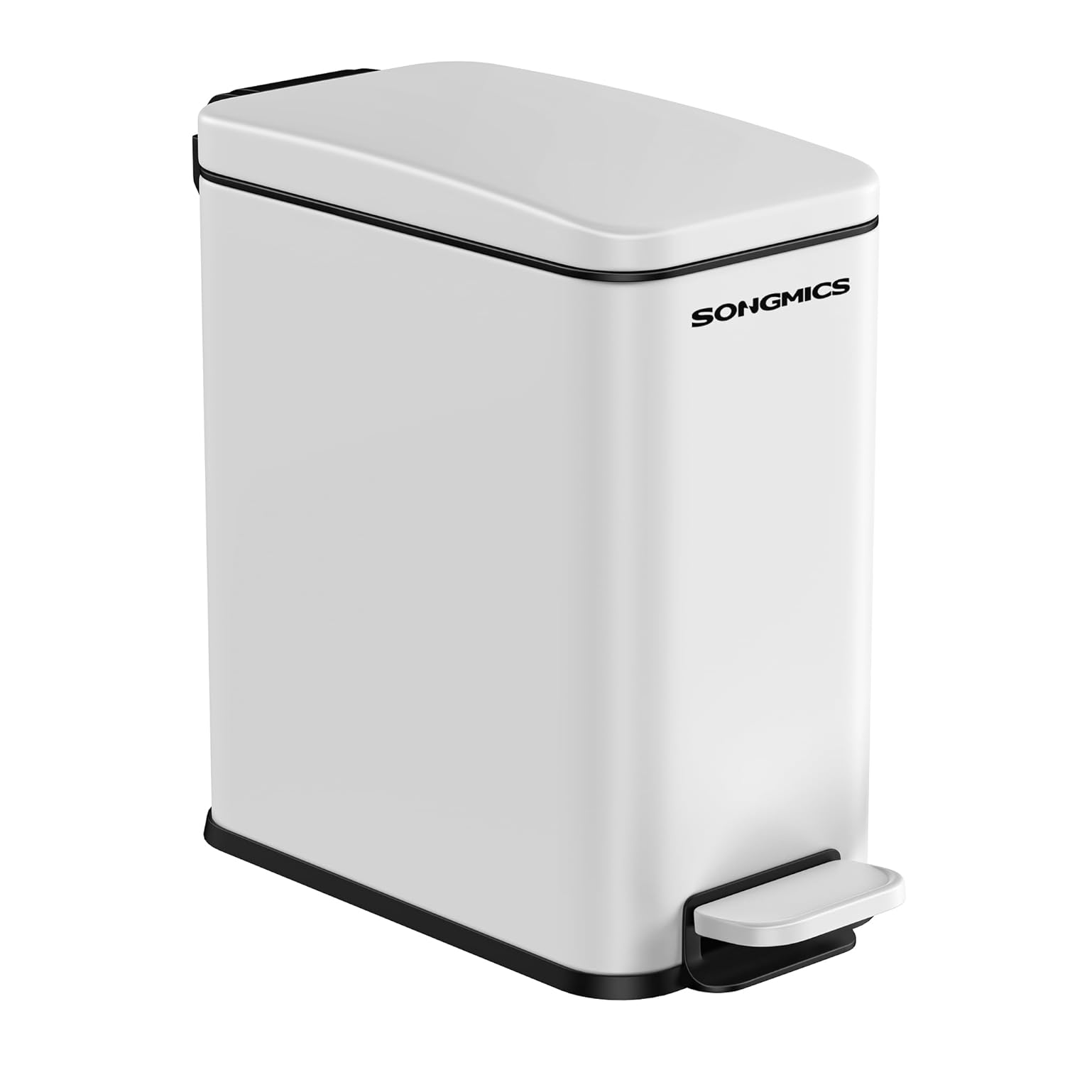 Songmics Κάδος Απορριμμάτων για το Μπάνιο - 10L - White - LTB561W10
