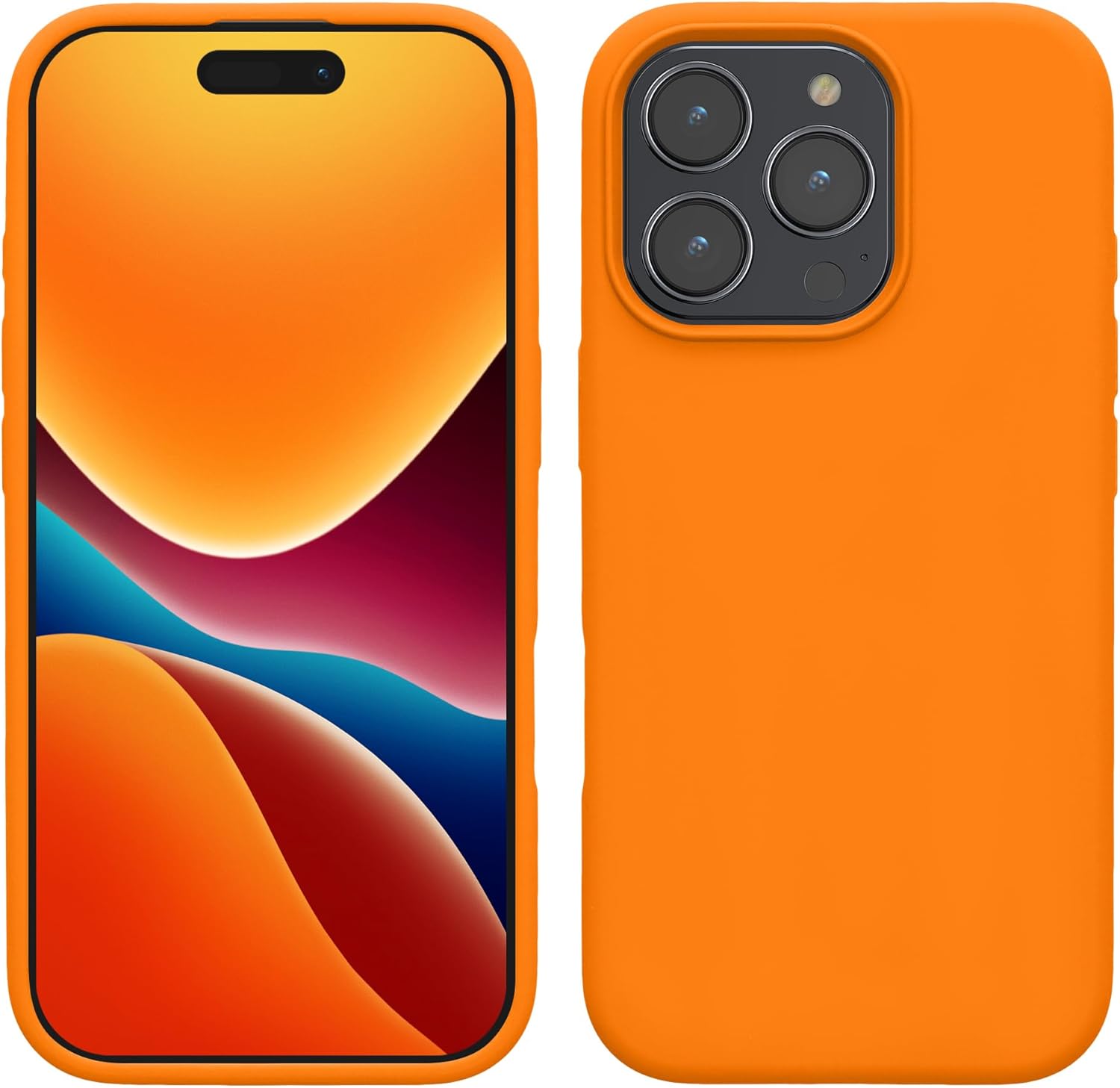 KW iPhone 16 Pro Max Θήκη Σιλικόνης Rubberized TPU - Fruity Orange
