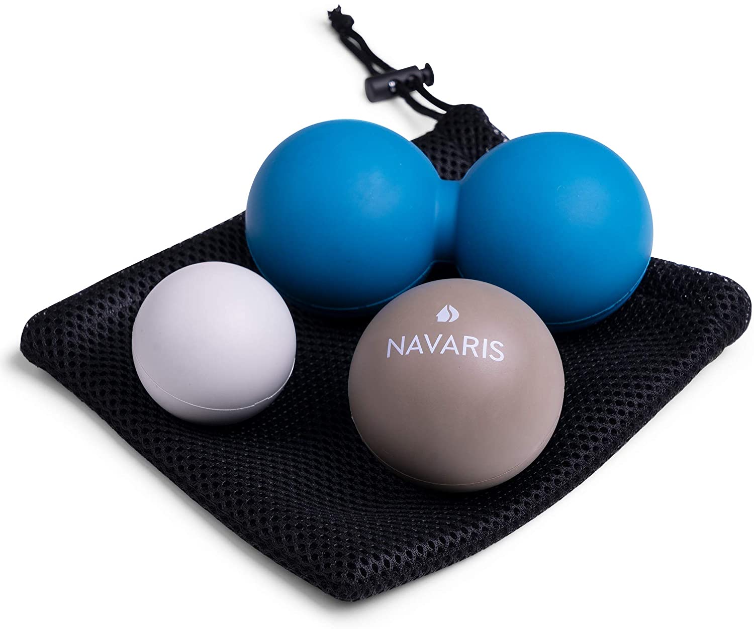 Navaris Σετ με 3 Μπάλες Μασάζ για πριν ή μετά την Άθληση - Grey / Blue / White - 52926.22.04