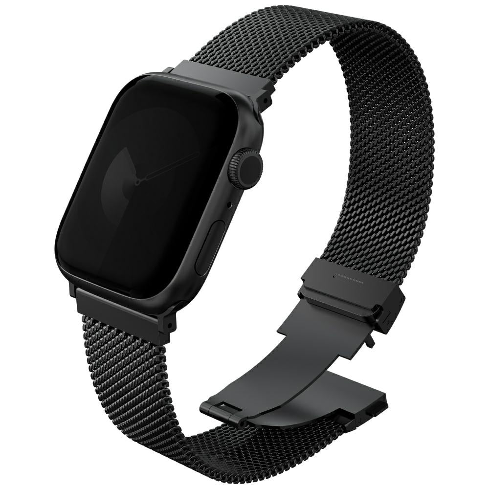 Uniq Λουράκι Apple Watch 7/8/9/10/11/12 - SE (1/2/3) – 40/41/42mm από Ανοξείδωτο Ατσάλι - Dante Pro - Graphite Black