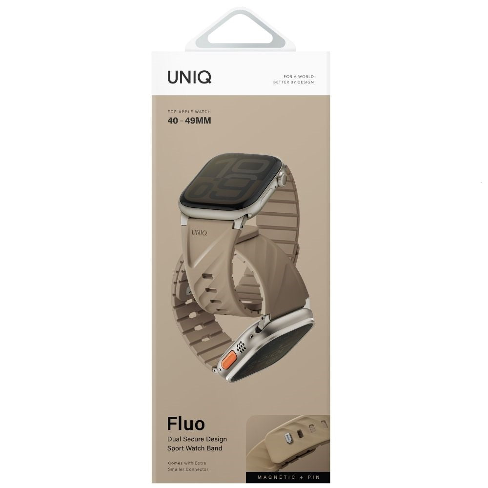 Uniq Μαγνητικό Λουράκι Apple Watch 7/8/9/10/11 - SE (1/2/3) - Ultra (1/2/3) – 40/41/42/44/45/46/49mm - Fluo - Beige