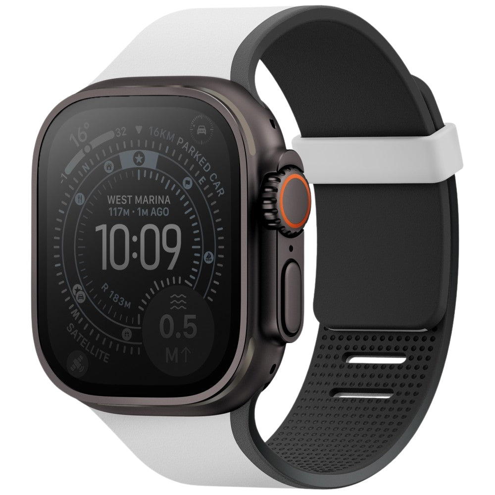 Uniq Λουράκι Apple Watch 8/9/10/11 - SE (1/2/3) - Ultra (1/2/3) – 44/45/46/49mm Μαγνητικό Σιλικόνης Διπλής Όψης - Revix IV - Grey / Black