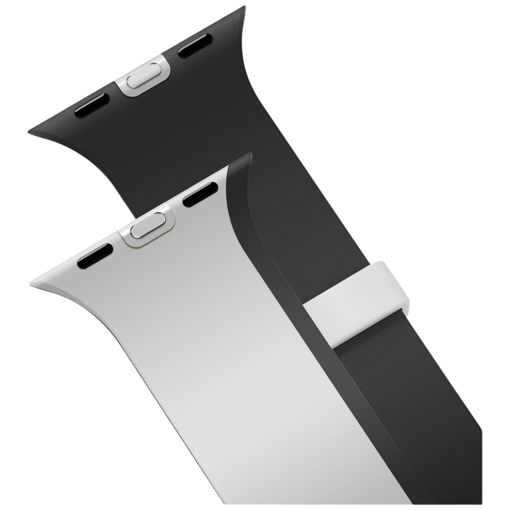 Uniq Λουράκι Apple Watch 8/9/10/11 - SE (1/2/3) - Ultra (1/2/3) – 44/45/46/49mm Μαγνητικό Σιλικόνης Διπλής Όψης - Revix IV - Grey / Black