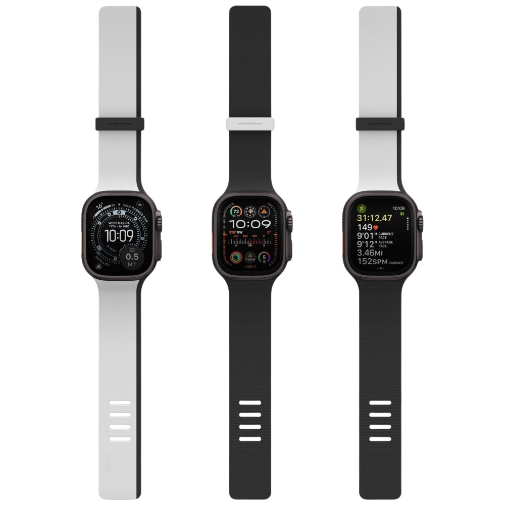 Uniq Λουράκι Apple Watch 8/9/10/11 - SE (1/2/3) - Ultra (1/2/3) – 44/45/46/49mm Μαγνητικό Σιλικόνης Διπλής Όψης - Revix IV - Grey / Black