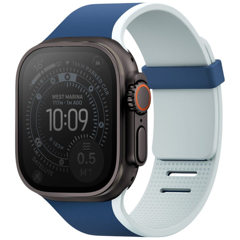 Uniq Λουράκι Apple Watch 8/9/10/11 - SE (1/2/3) - Ultra (1/2/3) – 44/45/46/49mm Μαγνητικό Σιλικόνης Διπλής Όψης - Revix IV - Navy / Blue