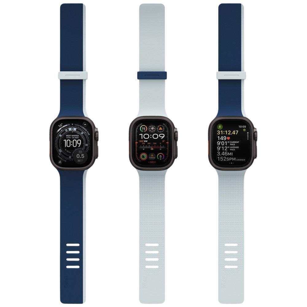 Uniq Λουράκι Apple Watch 8/9/10/11 - SE (1/2/3) - Ultra (1/2/3) – 44/45/46/49mm Μαγνητικό Σιλικόνης Διπλής Όψης - Revix IV - Navy / Blue