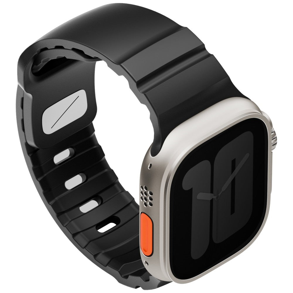 Uniq Λουράκι Apple Watch 8/9/10/11/12 - SE (1/2/3) - Ultra (1/2/3/4) - 44/45/46/49mm Σιλικόνης - Alton - Black