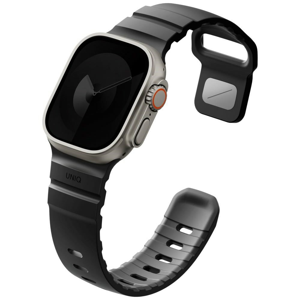 Uniq Λουράκι Apple Watch 8/9/10/11/12 - SE (1/2/3) - Ultra (1/2/3/4) - 44/45/46/49mm Σιλικόνης - Alton - Black