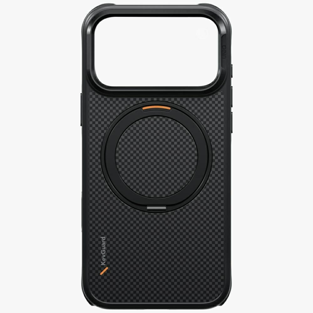 Uniq iPhone 18 Pro Max / iPhone 17 Pro Max - Σκληρή Θήκη με Δαχτυλίδι Συγκράτησης MagSafe - Keva Mov Kickstand Aramid - Black