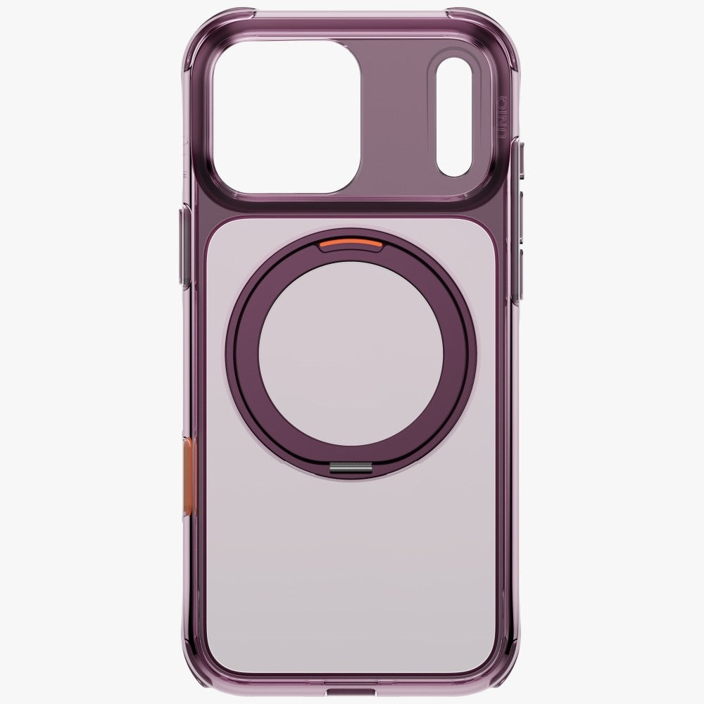 Uniq iPhone 18 Pro Max / iPhone 17 Pro Max - Σκληρή Θήκη με Πλαίσιο Σιλικόνης και Stand MagSafe - Swivix 360 Rotating Kickstand - Burgundy