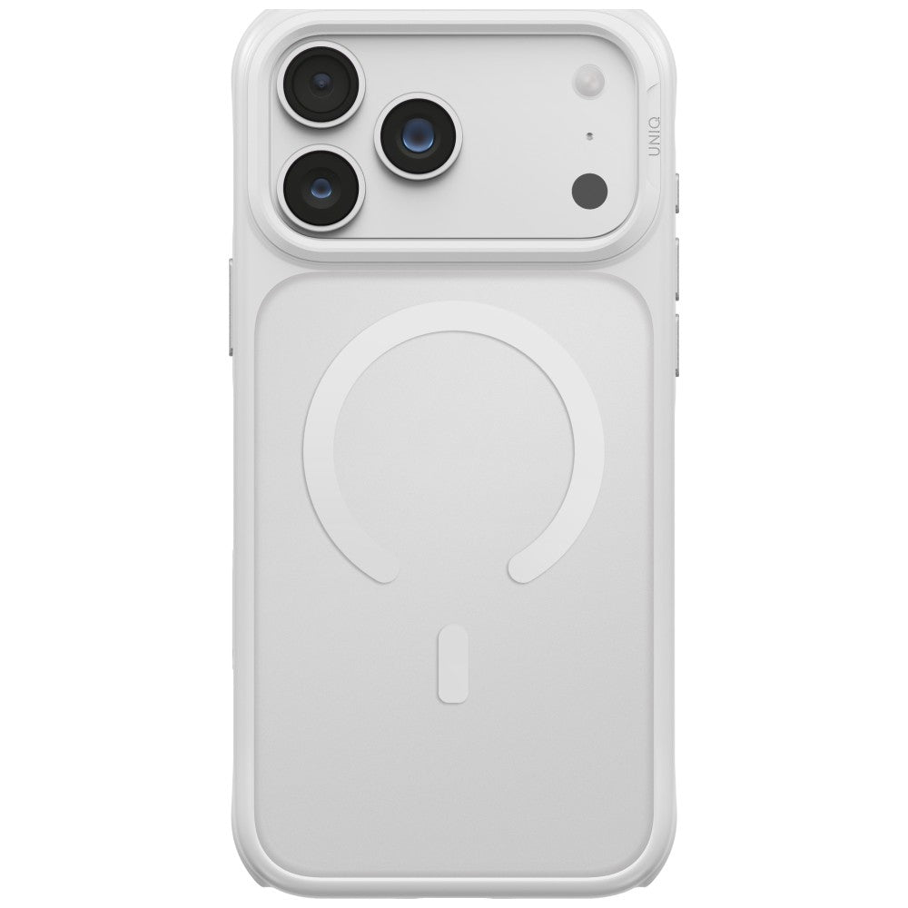 Uniq iPhone 18 Pro Max / iPhone 17 Pro Max - Σκληρή Θήκη με Πλαίσιο Σιλικόνης και MagSafe - Veren MagClick - Chalk Frost