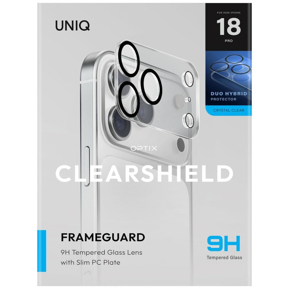 Uniq iPhone 18 Pro - Αντιχαρακτικό Γυαλί για την Κάμερα - Optix ClearShield - Clear