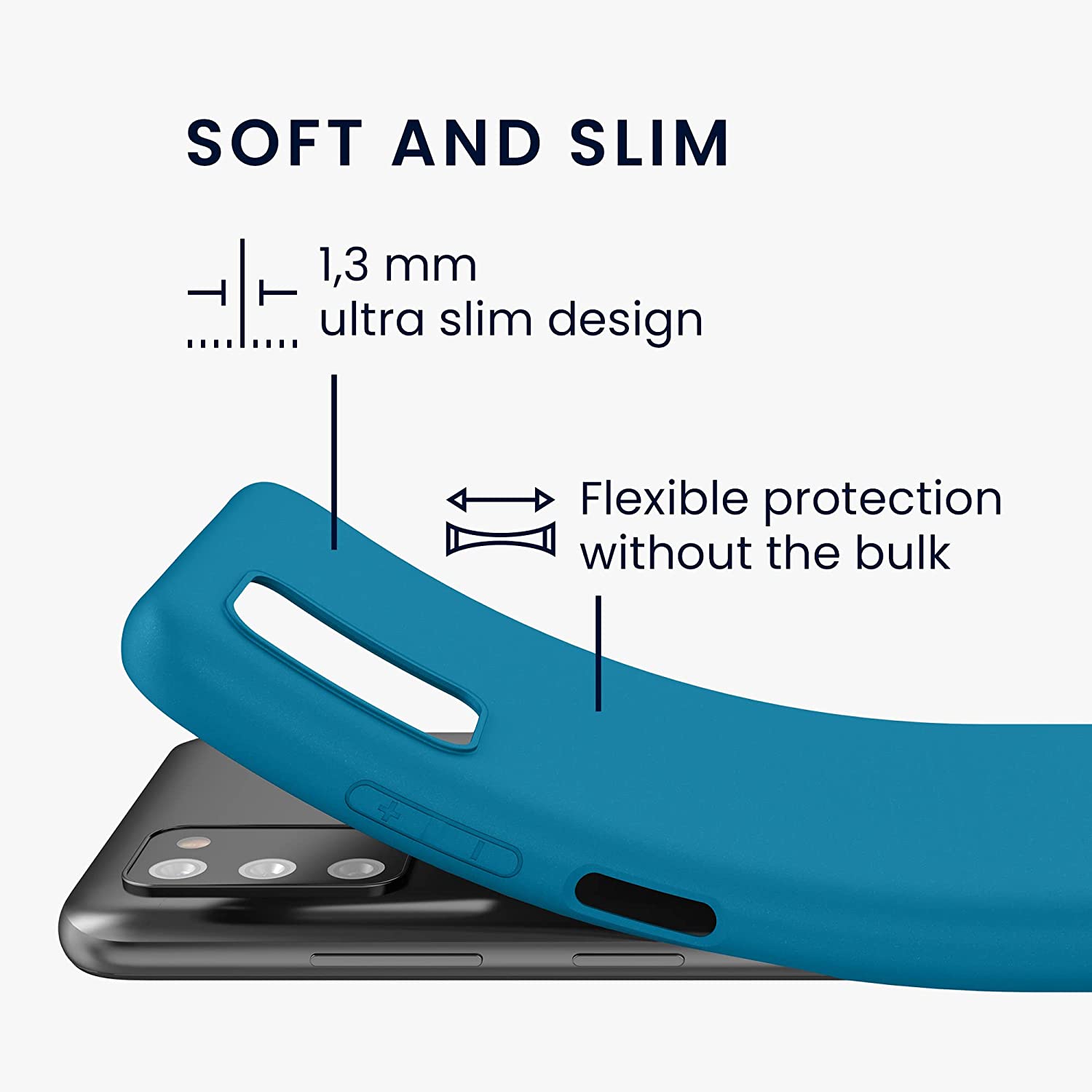 KW Samsung Galaxy A03s Θήκη Σιλικόνης TPU - Caribbean Blue - 56517.224