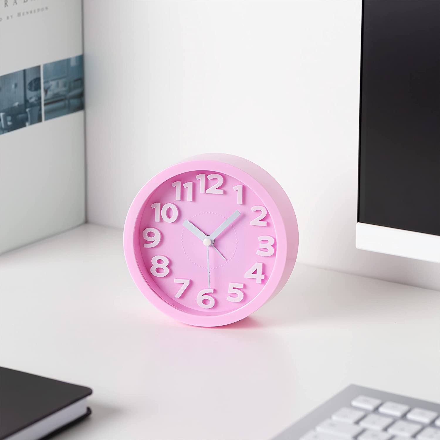 Navaris Παιδικό Αναλογικό Ρολόι και Ξυπνητήρι - Pink - 54910.08