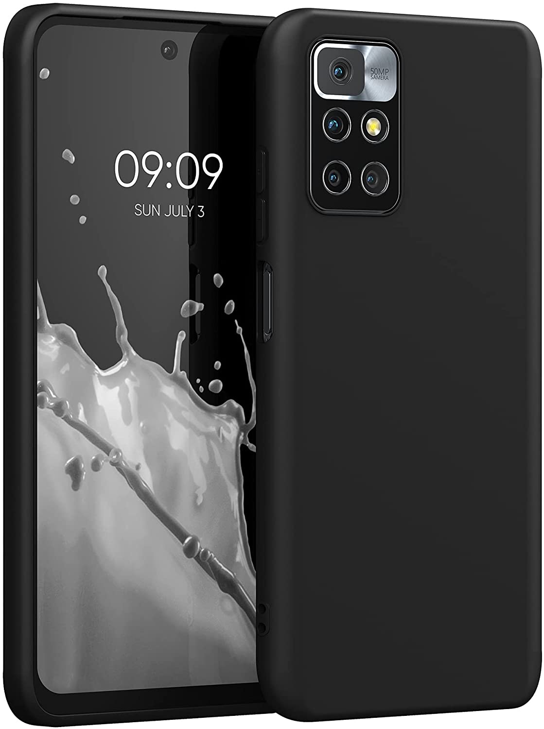 KW Xiaomi Redmi 10 Θήκη Σιλικόνης TPU - Matte Black - 56147.47