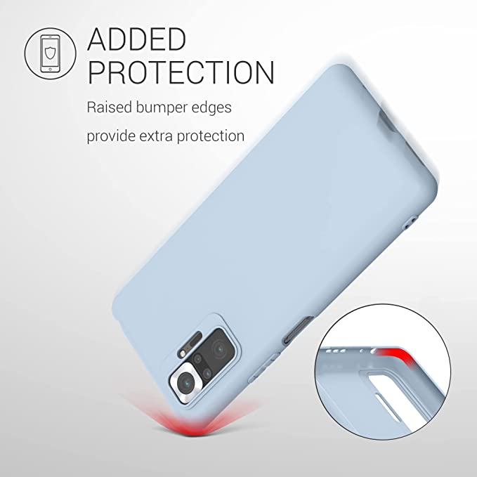 KW Xiaomi Redmi Note 10 Pro Θήκη Σιλικόνης TPU - Light Blue Matte - 54551.58