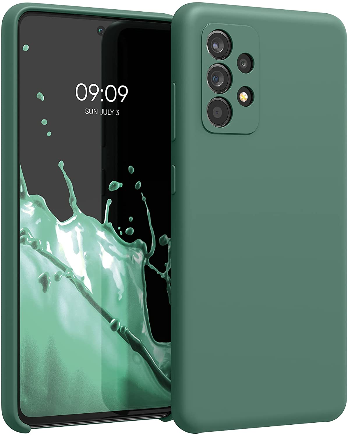 KW Samsung Galaxy A52 / A52 5G / A52s 5G Θήκη Σιλικόνης Rubber TPU - Forest Green - 54347.166