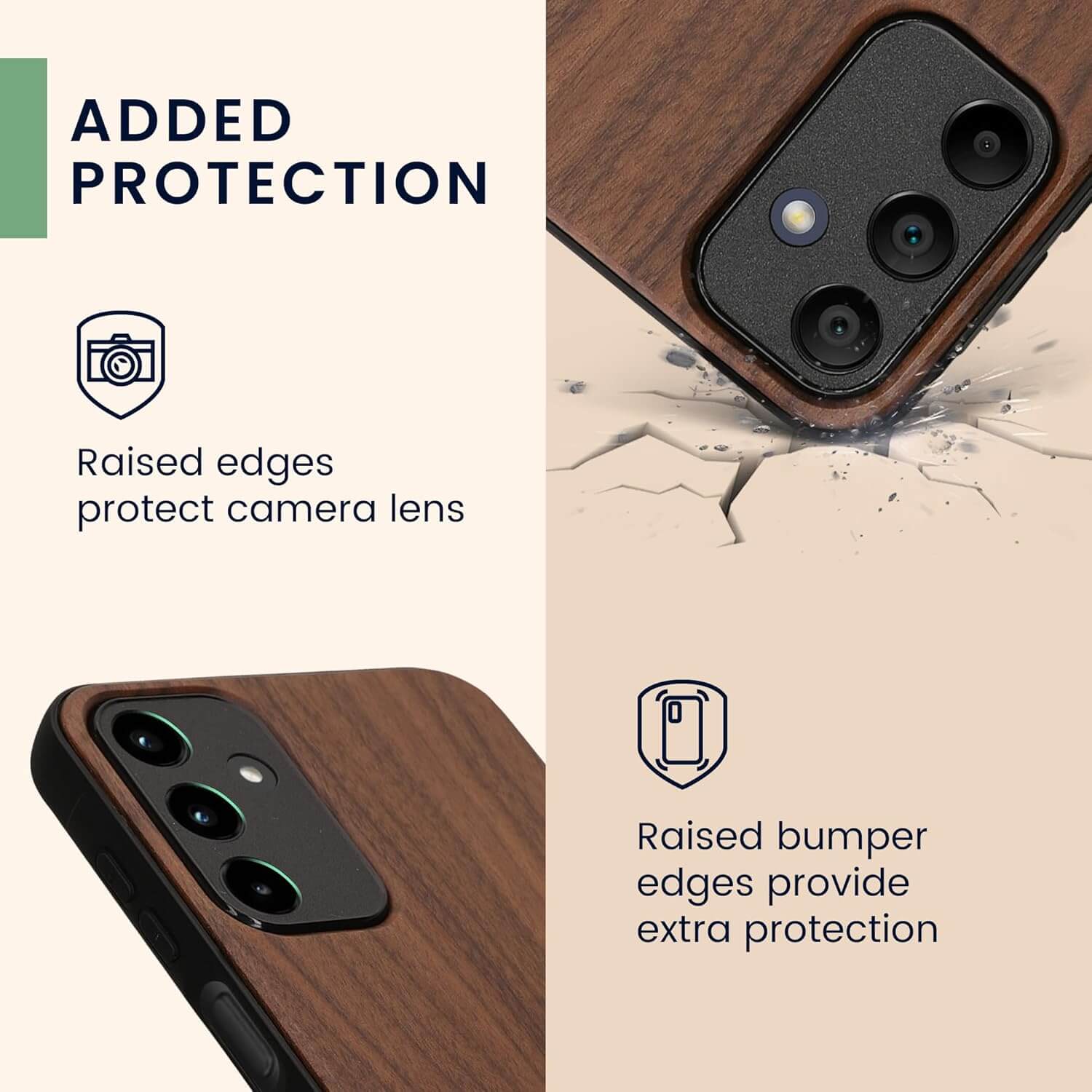 KW Samsung Galaxy A15 4G / A15 5G Θήκη από Φυσικό Ξύλο - Design Anchor Vintage - Dark Brown