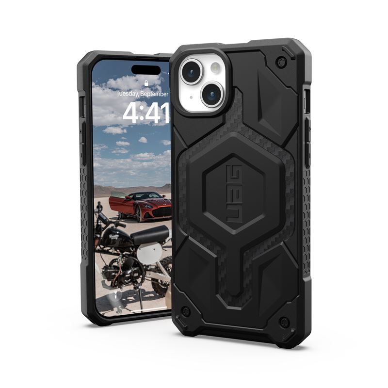UAG iPhone 15 Plus Monarch Pro Series Σκληρή Θήκη με MagSafe - Carbon Fiber