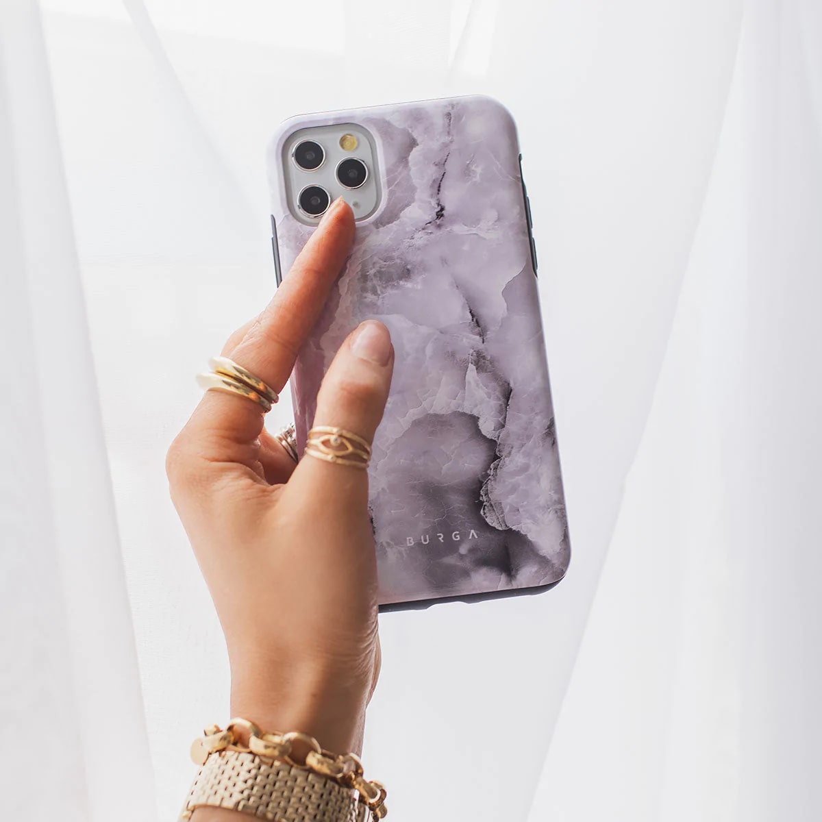 Burga iPhone 14 Pro Max Fashion Tough Σκληρή Θήκη - Black Currant