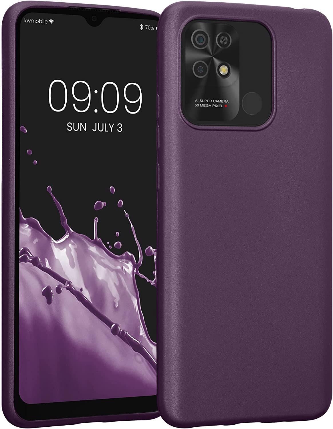 KW Xiaomi Redmi 10C Θήκη Σιλικόνης TPU - Blackberry - 59232.115