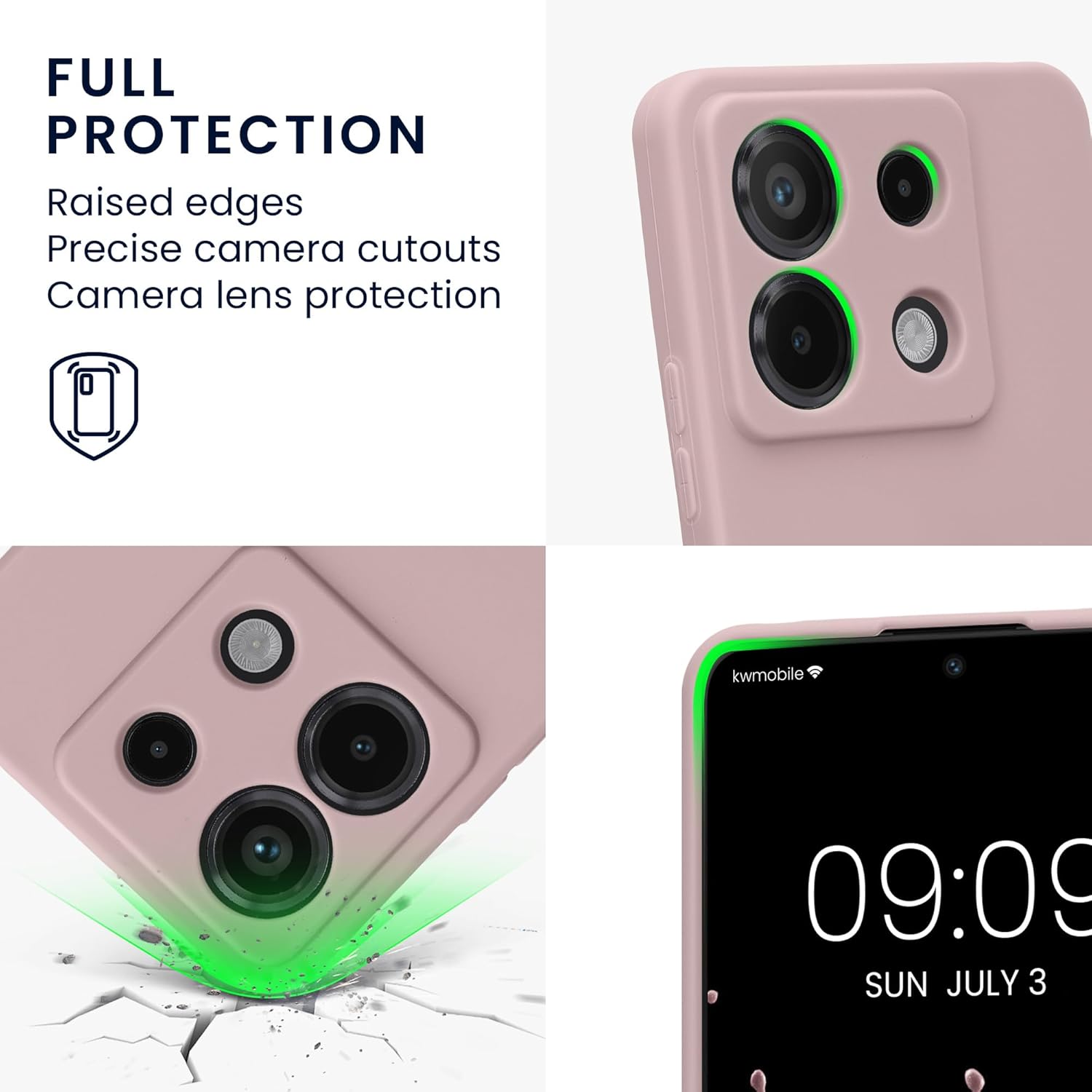 KW Xiaomi Redmi Note 13 Pro 5G / Poco X6 5G Θήκη Σιλικόνης TPU - Nude Lilac